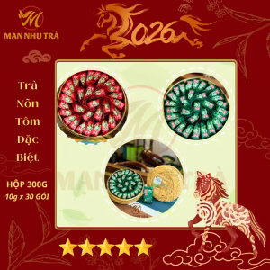 hộp trà nõn tôm biếu tặng 300g trà xanh thái nguyên
