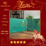 hộp trà đinh biếu tặng sang trọng màu xanh lam 500g