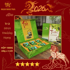 hộp trà đinh biếu tặng 1kg sang trọng