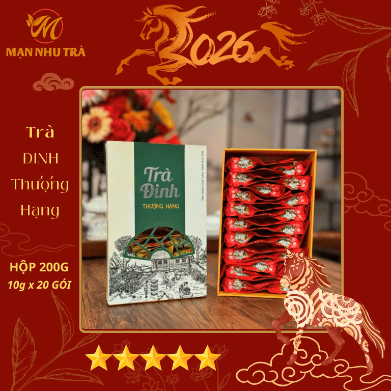 hộp trà đinh biếu tặng 200g sang trọng