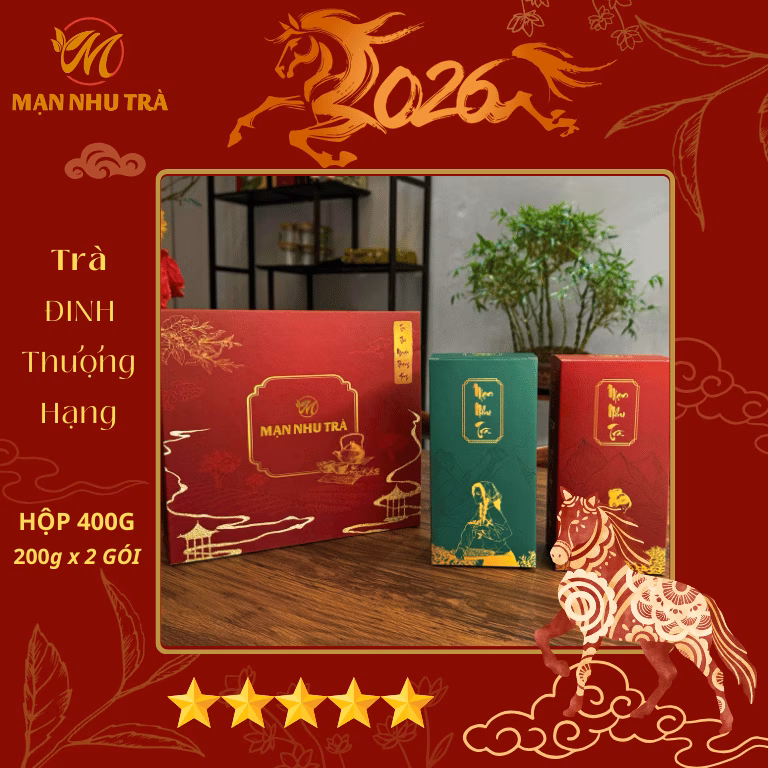 hộp mạn nhu trà dinh 400g cao cấp trà xanh thái nguyên