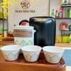 bộ pha trà 5 món mạn nhu trà xanh thái nguyên du lịch văn phòng